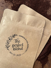 Load image into Gallery viewer, Personalized Natural Kraft Lined Coffee Favor Pouches - CUSTOM - Favors - Coffee Beans, Ground Coffee, Tea, Candy - FREE U. S. SHIPPING