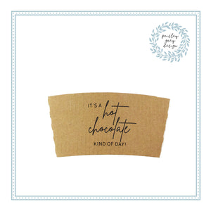 Natural Brown or White Kraft Coffee Sleeves - Love is Brewing - FREE U. S. SHIPPING