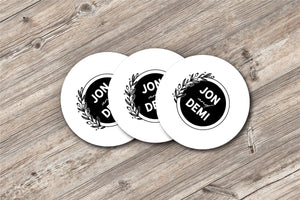 Personalized Heavy Pulpboard (2mm THICK) Custom Disposable Paper Coasters - Choose Your Design